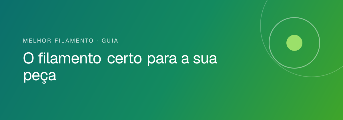 O filamento certo para a sua peça