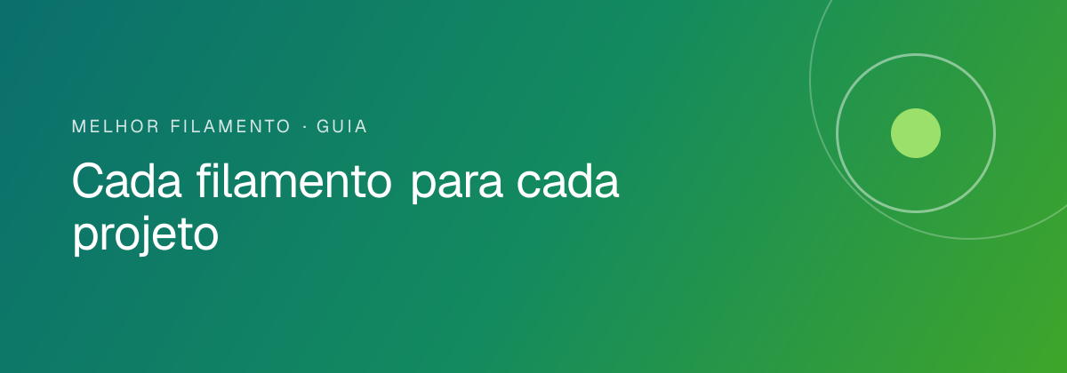 Cada filamento para cada projeto